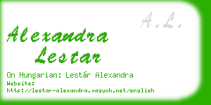 alexandra lestar business card